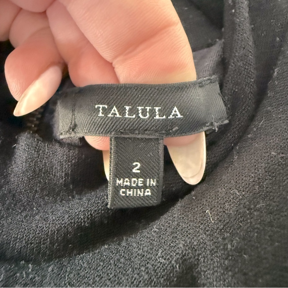 Aritzia Talula classic black knit pleated midi dress - size 2 (XS) - Picture 5 of 5